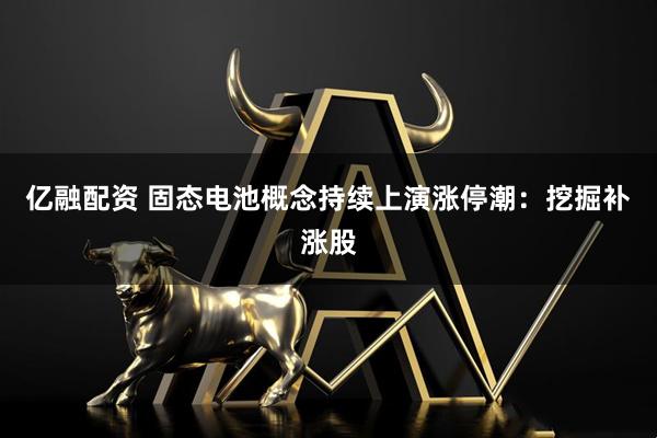 亿融配资 固态电池概念持续上演涨停潮：挖掘补涨股